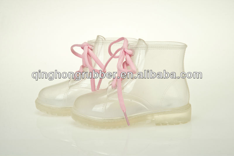 2014 New Design Very Cute PVC Kids Fancy Boots/PVC Clear Printing Kids Rain Boots