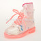 Fashion transparent pvc transparent rain boots for kids