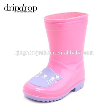 2014 Fashion ladies colorful cheap kids cartoon baby rain boot