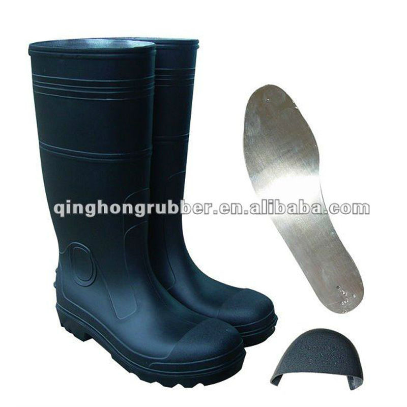 2014 Men safety working boots,steel toe rain boots