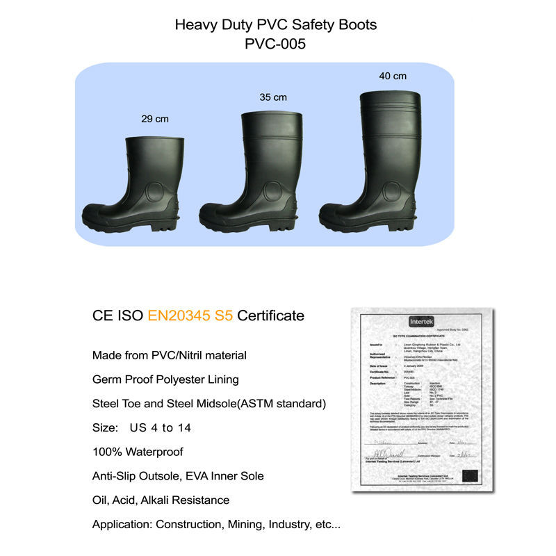 Warm Construction Safety Boots, Men Gumboots