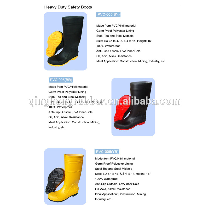 2014 Men safety working boots,steel toe rain boots