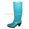 high heel PVC lady rain boots
