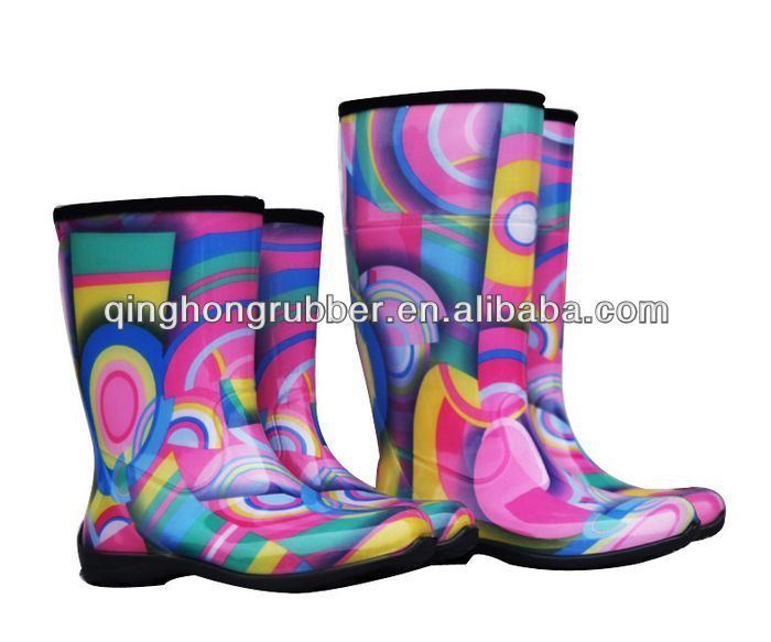 non-slip colored rain boots for women,
