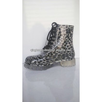 leopard print ankle rain boots/shpes