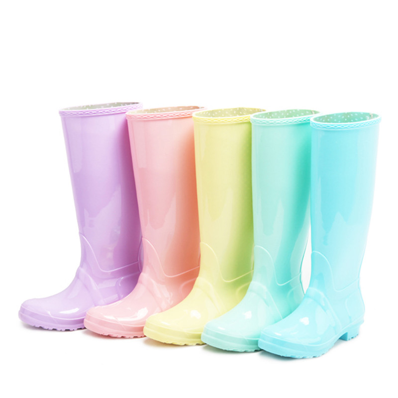 Plastic Black PVC Women Rain Boots, New Styles