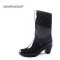 Women Fashion Wellies High Knee Sunflower Raining Raiin Boots with OEM Design