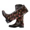 Women Fashion Wellies High Knee Sunflower Raining Raiin Boots with OEM Design