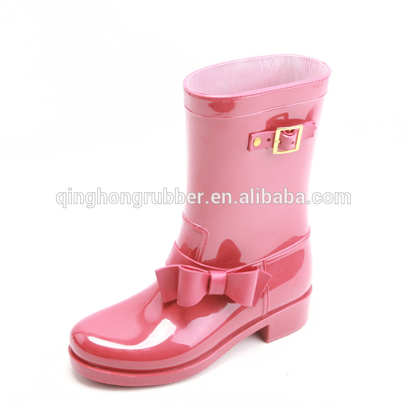 latest spring design PVC women fashion boots 2015