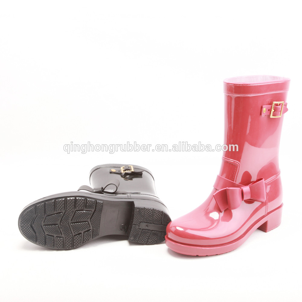 latest spring design PVC ladies fashion 2015 european style rain boots