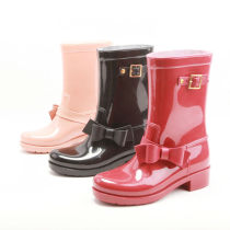 latest spring design PVC ladies fashion 2015 new style rain boots