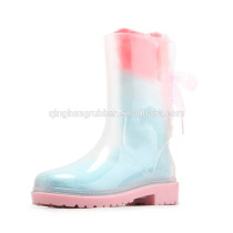 ladies colorful transparent PVC cheap rain boots