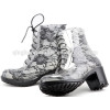 Fashion black lace high heel pvc transparent rain boots