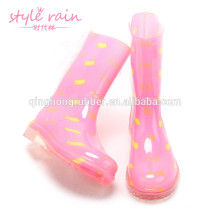 fashionable latest women pvc transparent rain boots