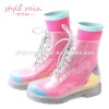 fashionable latest clear rain boots ladies