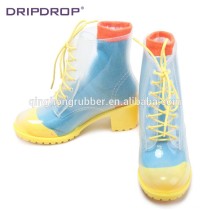 fashionable latest clear ladies jelly rain boots shoes