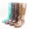 2015New Fashion clear transparent rain boots Environmental PVC rain Boots