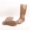 2015 latest design fashion PVC rain boots leopard rain boots
