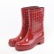 2015 latest design fashion PVC rain boots cheap wholesale stock ladies rain boots RIVET rain boots