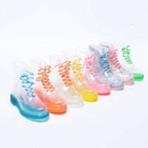 2015 latest design fashion PVC rain boots PVC high heel rain boots Jelly rain boots
