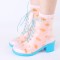 2015 latest ankle clear high heel rain boots for women