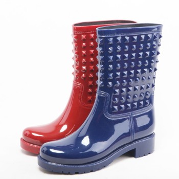 2015 latest design Fashion high plastic boots Matt finish women boots