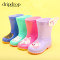 2015 fashion print design short rain boots sexy women summer rain kids boots