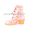 jelly color women clear rain boots pvc