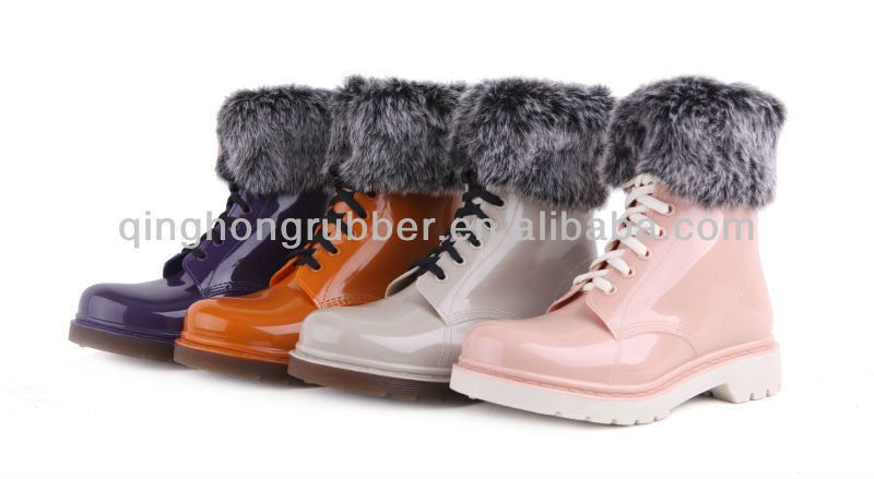 New style Women ankle PVC winter rain boots