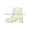 women white lace high heel/flat rain shoes