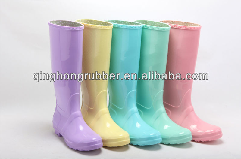 over the knee high rain boots