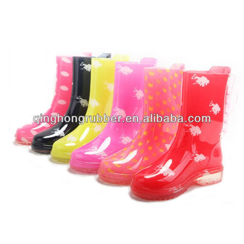 PVC Knee High Cute Cheap Rain Boots with Cheap Price