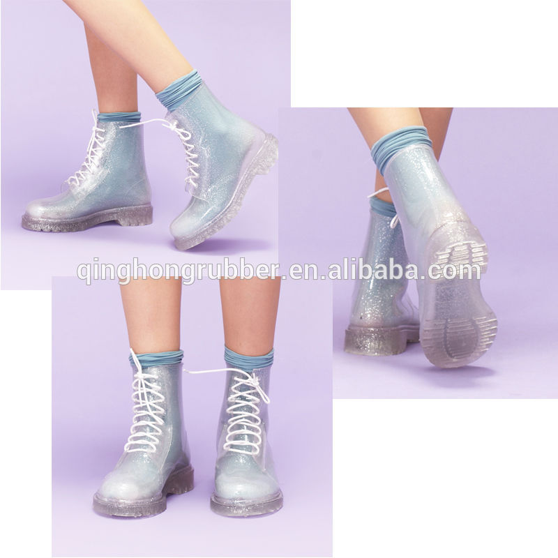 China Cheap PVC Clear Plastic Galoshes for Women