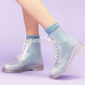 Latest PVC Ladies Transparent Rain Boots Supplier