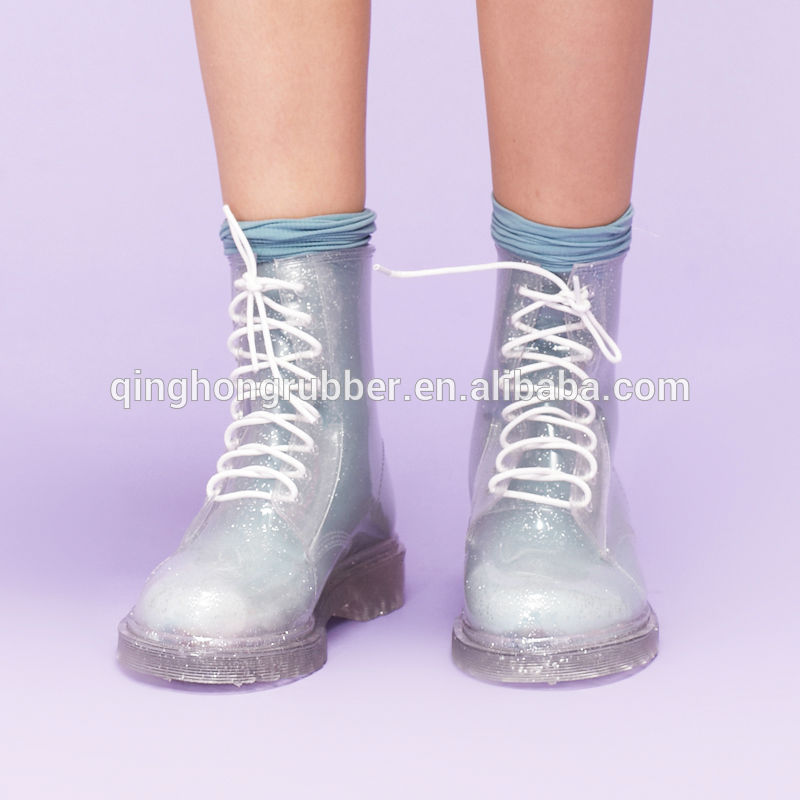 Latest PVC Ladies Transparent Rain Boots Supplier