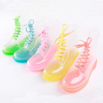Jelly Wellington WelliesGaloshes comfortable Candy Color Rubber Rain Boots