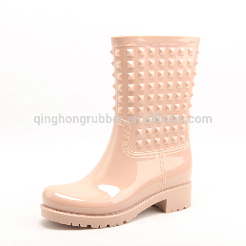2014 Fashion New Design PVC Ladies Rain Boots