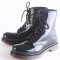 Lovely PVC Black Lining Rain Boots, Jelly Rainboots Shoes Wholesale