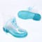 Women Ankle Elastic Rain Boots, PVC Wellington Boots, Transparent Rain Boots