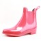 PVC Riding Rain Boots, Leopard Grain Rain Boots, Short Ankle Boots