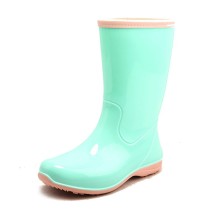 Jelly middle tube woman rain boots pvc boots
