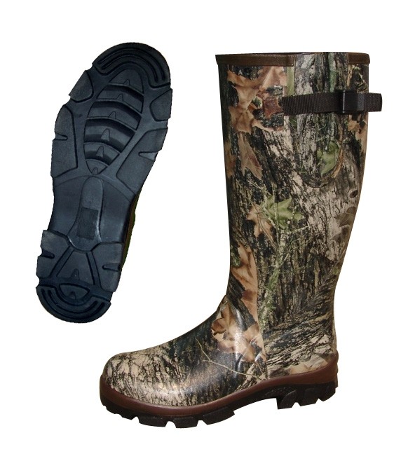 customize made waterproof camouflage rubber hunting boots