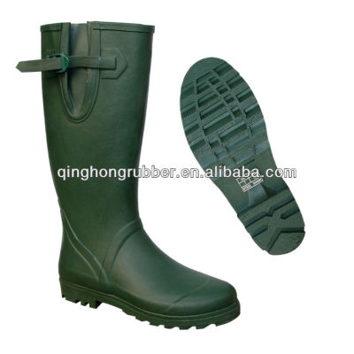 rubber boots with adjustable belt, V-gore gusset, zipper