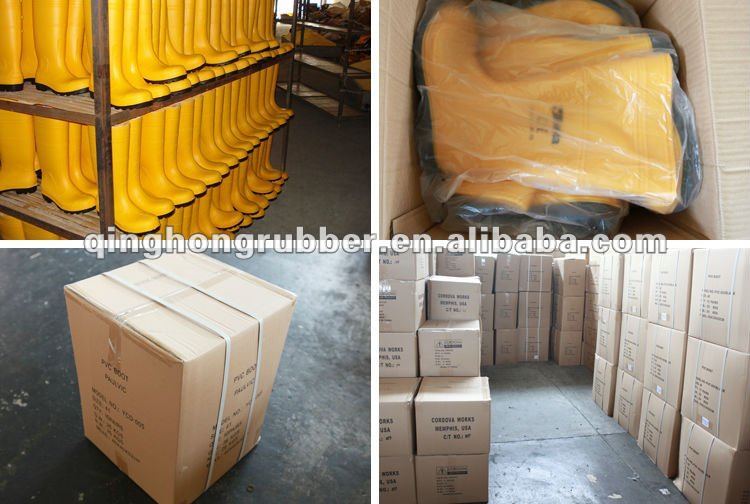 PVC safety boots with Steel toe and steel midsole