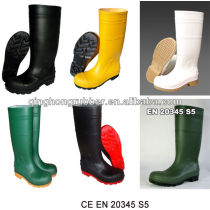 This product has had certain related information (including production machinery & processes, certifications etc.) verified by Bureau Veritas. Click to view2014 PVC safety boot meet CE EN 20345 S5, new style steel toe and midsole rain boot