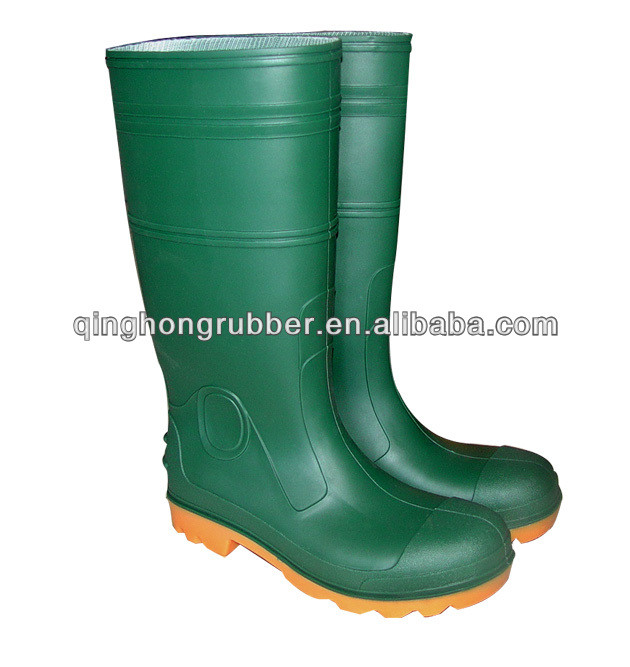         This product has had certain related information (including production machinery & processes, certifications etc.) verified by Bureau Veritas. Click to view2014 PVC safety boot meet CE EN 20345 S5, new style steel toe and midsole rain boot