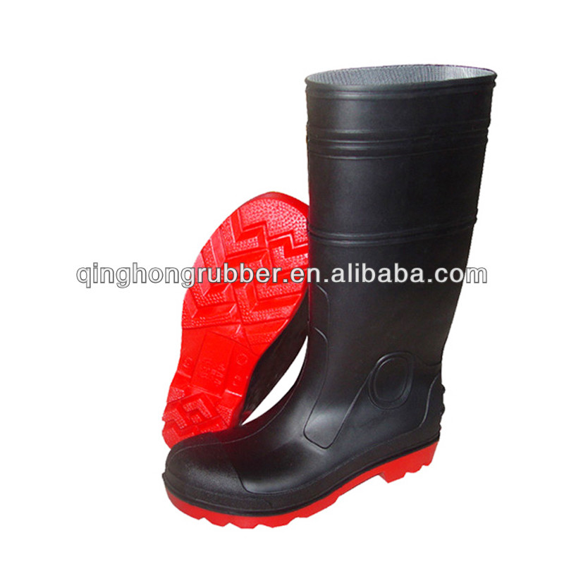 red safety boots, work safety men boots