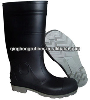 plastic safety boots with steel toe cap and steel midsole
