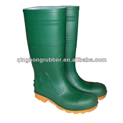 red/green/white safety boots with steel toe