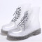 customize New style transparent jelly rain boot lace-up 2014